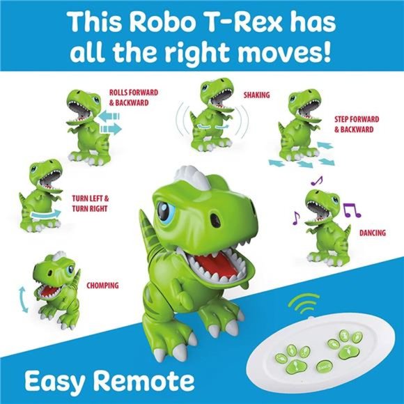 Robo Pet T-Rex Dinosaur Toy for Boys and Girls-Remote Control Robot Toy - Picture 5 of 6